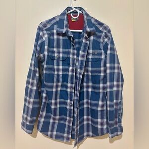 Eddie Bauer Men’s Plaid Flannel Long Sleeve size M rugged outdoor western